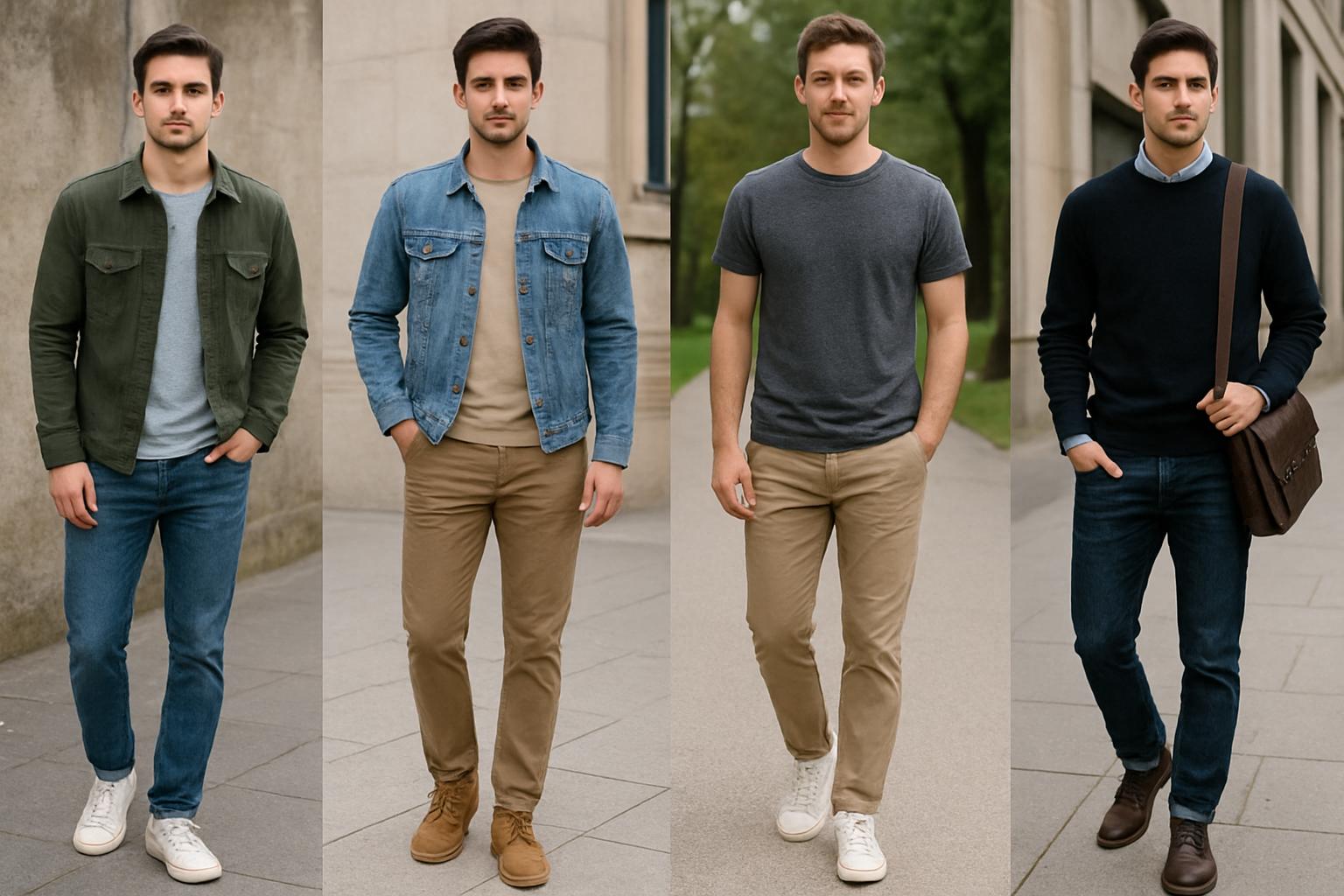 Moda męska casual – podstawy stylu. Przykładowe zestawy na różne okazje Moda męska casual – podstawy stylu. Przykładowe zestawy na różne okazje